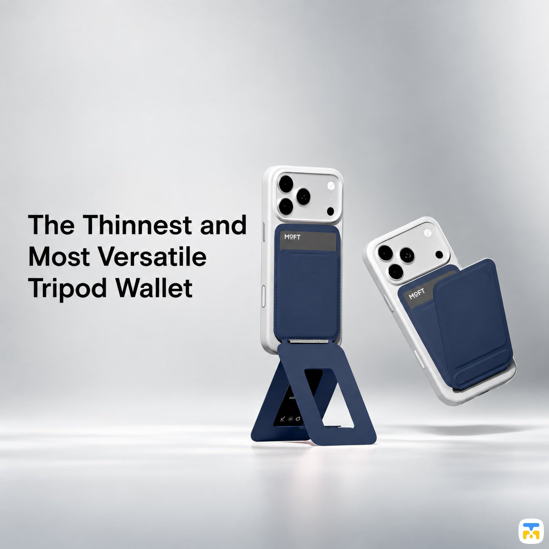 The Thinnest and
Most Versatile
Tripod Wallet - MOFT Snap Invisible Phone Tripod Wallet - MagSafe, 3-Card Storage