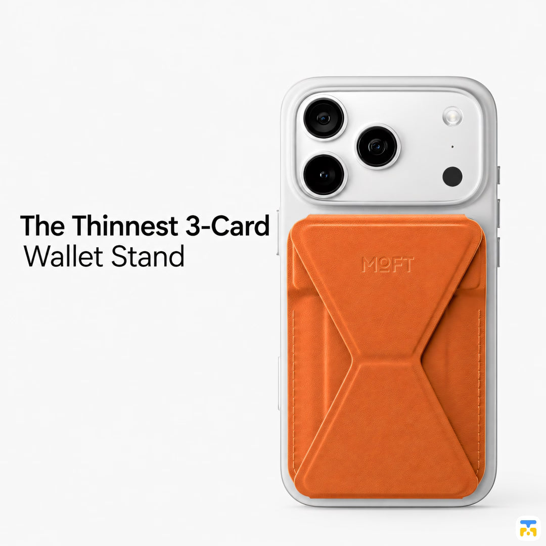 The Thinnest 3-Card
Wallet Stand - MOFT Snap Phone Stand and Wallet - MagSafe, 3-Card Storage
