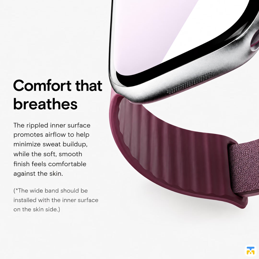Comfort that
breathes - MOFT Two-Tone Reversible Snap Watch Band for Apple Watch