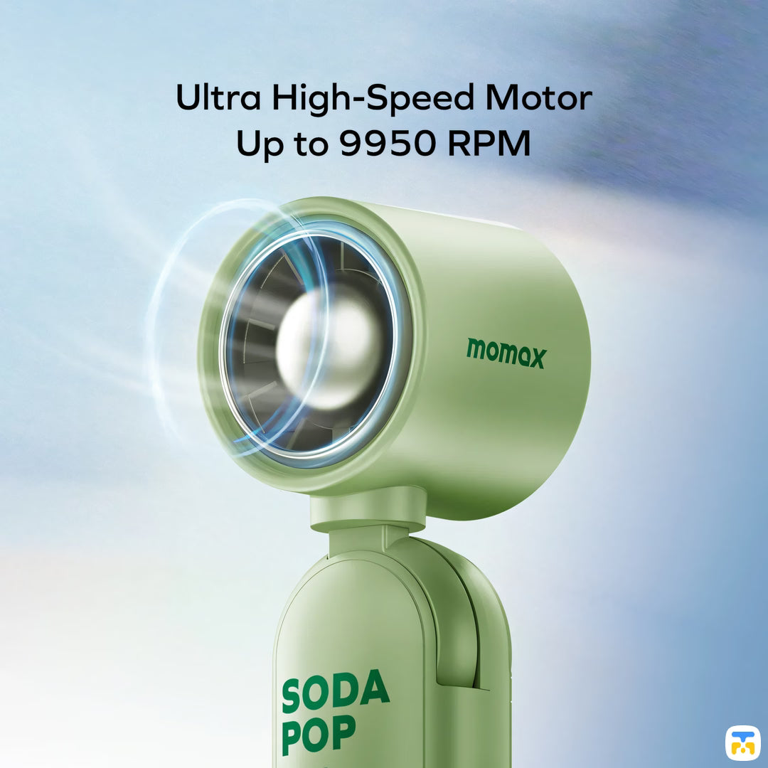 Ultra High-Speed Motor
Up to 9950 RPM - Momax 1° Go Freeze Umbrella Clip Mini Icy Cooling Fan