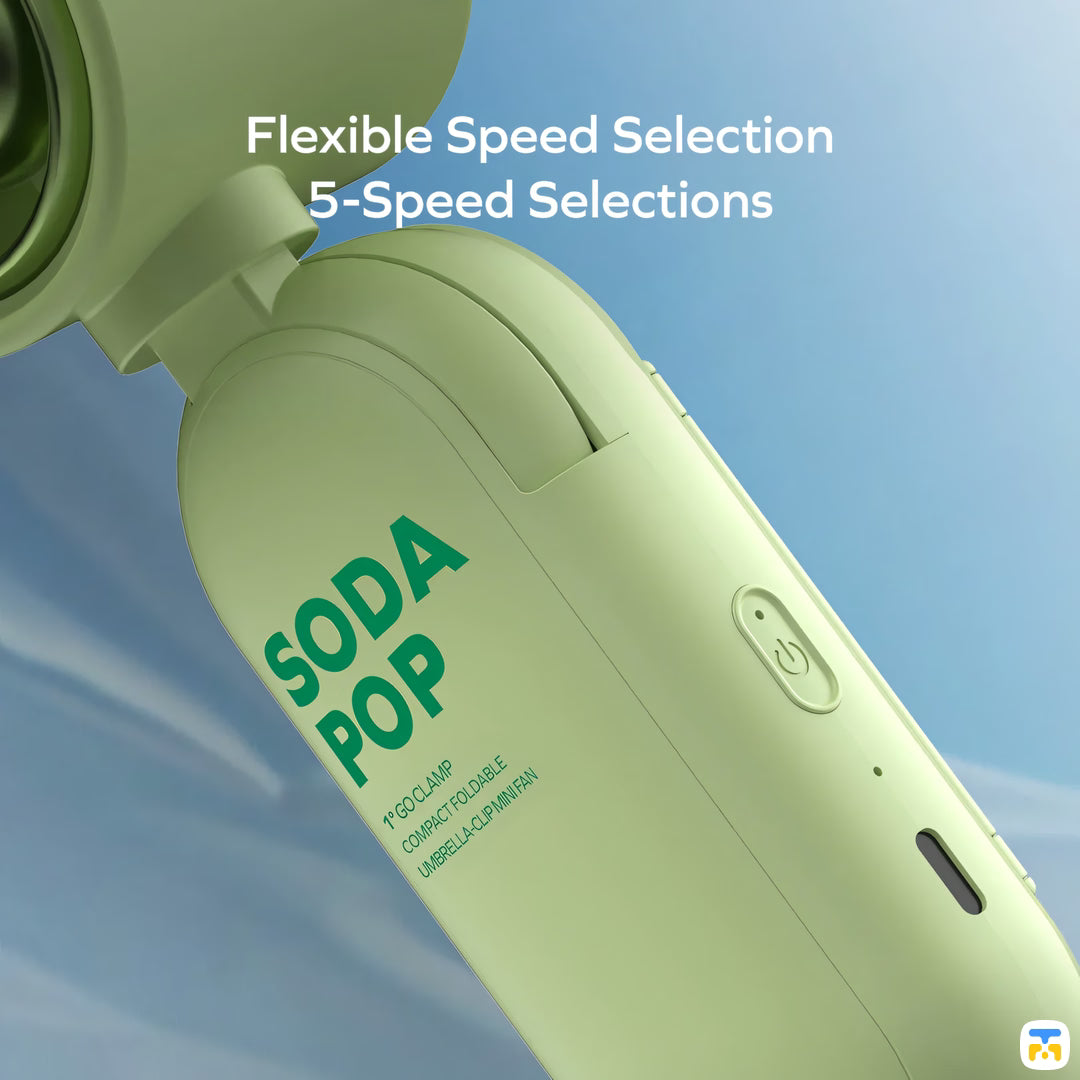 Flexible Speed Selection
5-Speed Selections - Momax 1° Go Freeze Umbrella Clip Mini Icy Cooling Fan