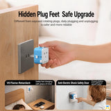 Hidden Plug Feet Safe Upgrade - Momax 1-World Universal Travel Charger with Dual AC