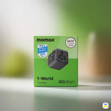 Momax 1-World Universal Travel Charger with Dual AC Packaging