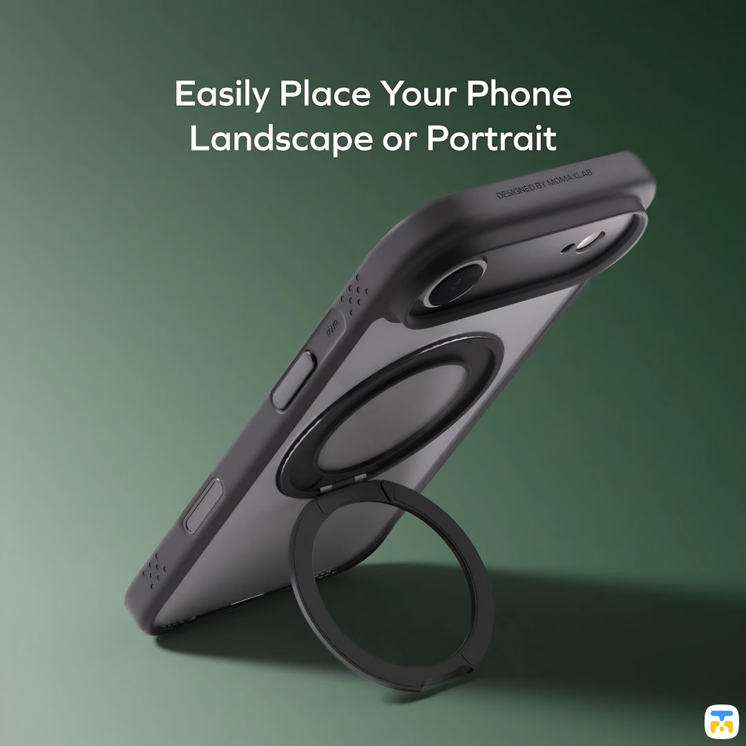 Easily Place Your Phone Landscape or Portrait - Momax CaseFORM Roller Magnetic Case iPhone 17 Series