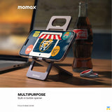 Built-in bottle opener design - Momax Fold Stand Handy Mobile Stand