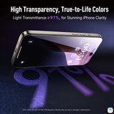 High Transparency, True-to-Life Colors - Momax for iPhone 15 & 16 Series Glass Pro+ Ultra Clear 3D Screen Protector