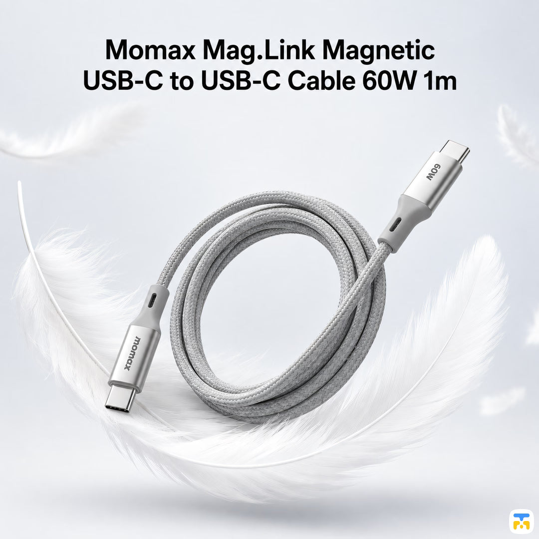 Momax Mag.Link Magnetic USB-C to USB-C Cable 60W 1m