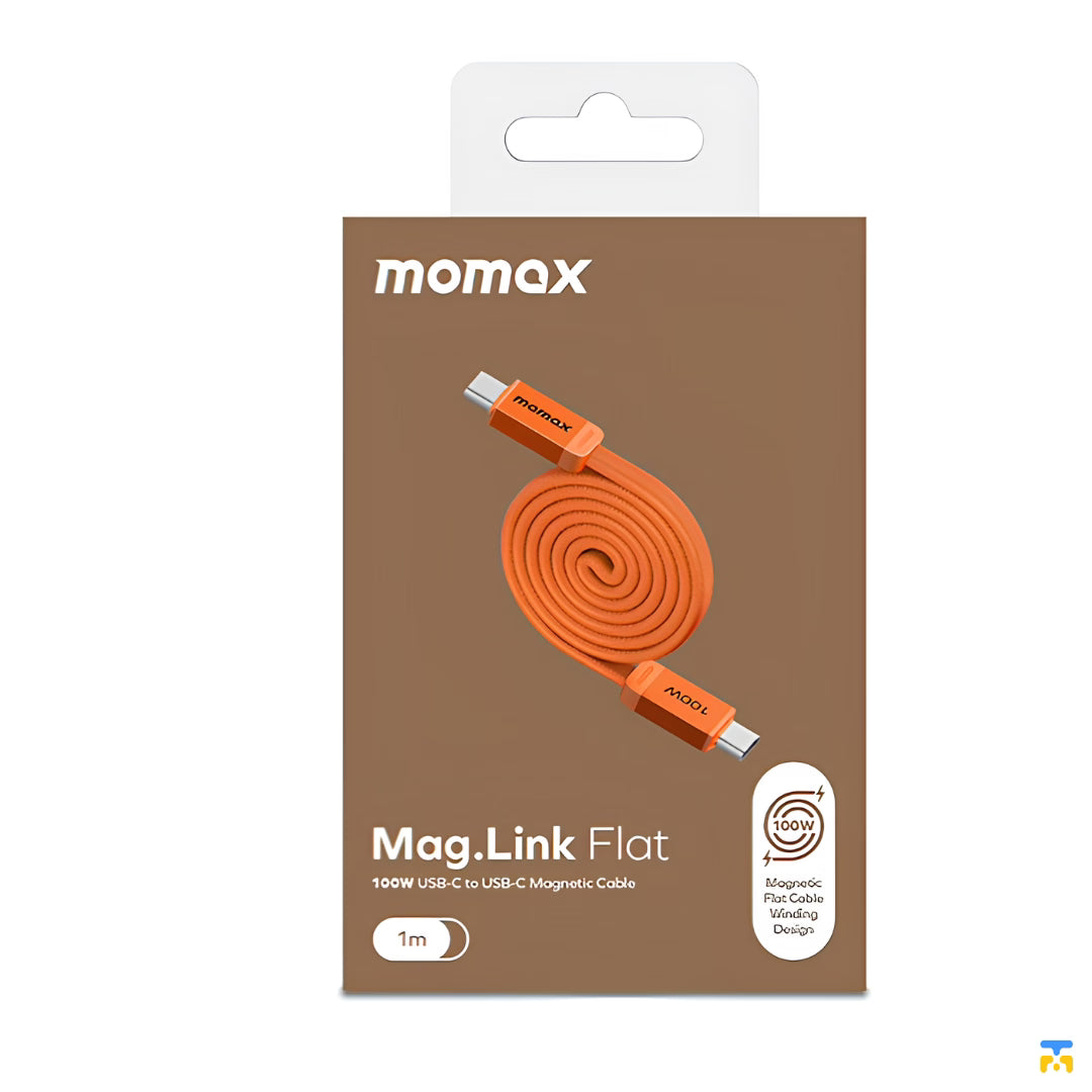 Momax Mag.Link Flat 100W USB-C to USB-C Magnetic Cable - 1 Meter