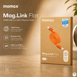 Momax Mag.Link Flat 100W USB-C to USB-C Magnetic Cable - 1 Meter