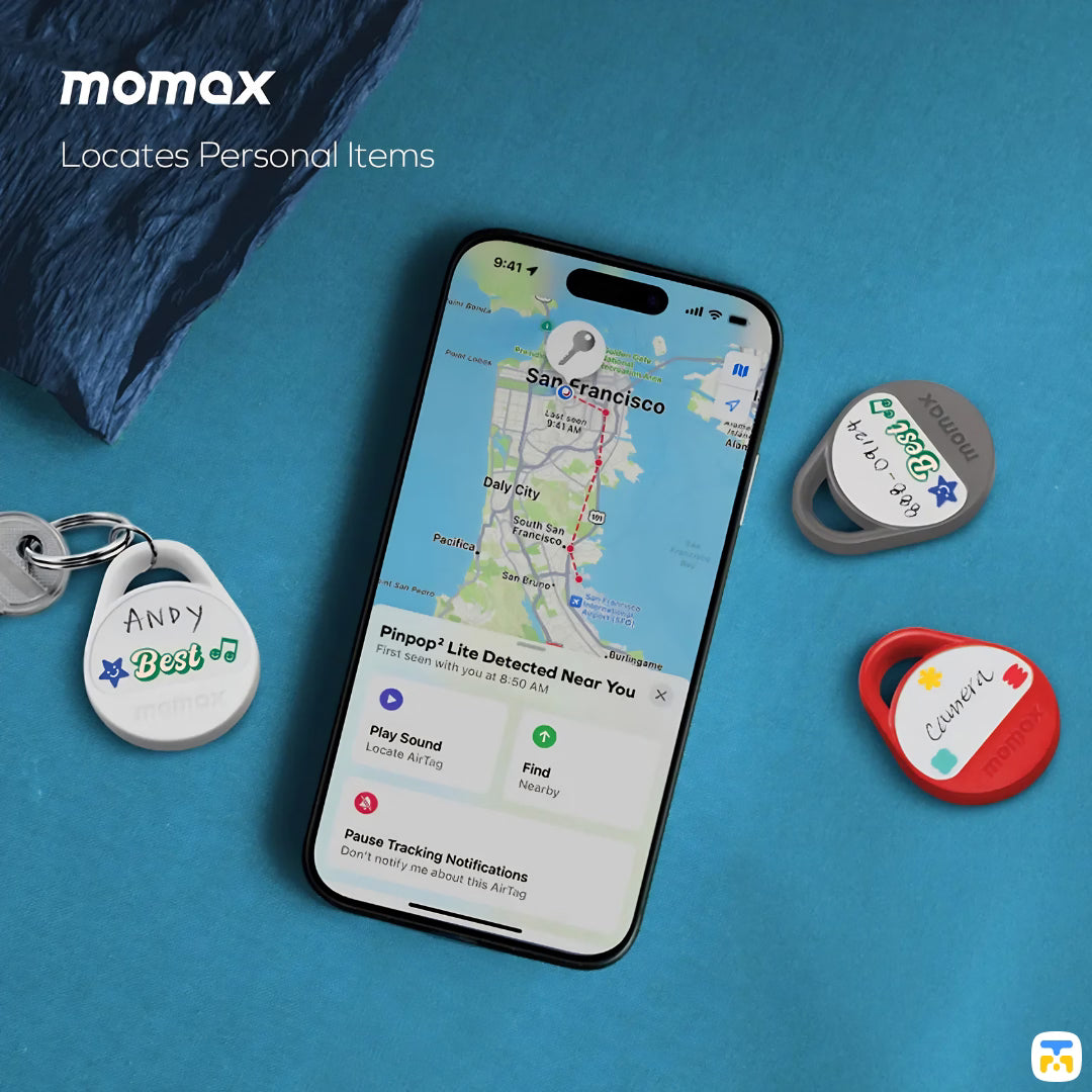 Accurate Tracking With Two-Way Alarm System - Momax Pinpop Lite Find My Locator Tracker