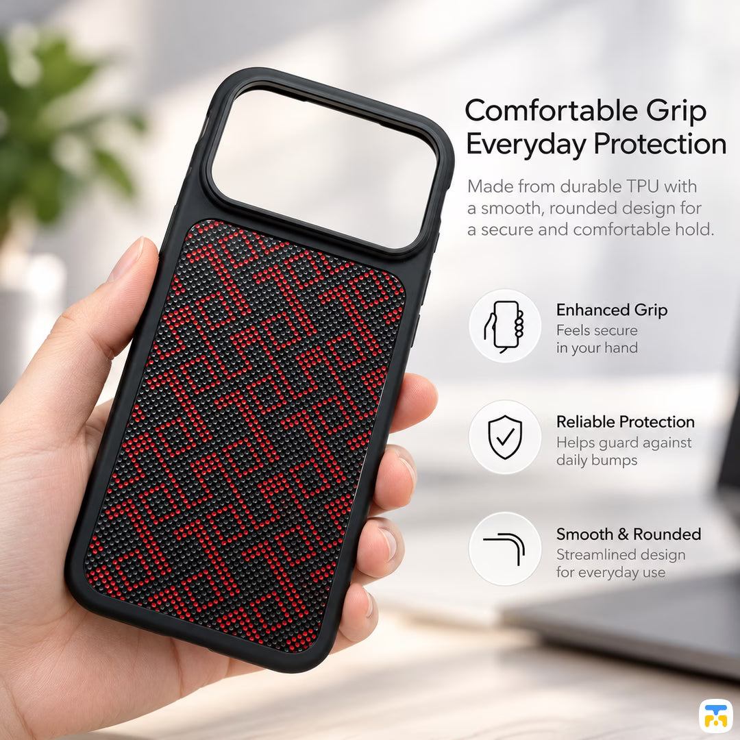 Comfortable Grip
Everyday Protection - MORDAS Crimson Maze MagSafe Case