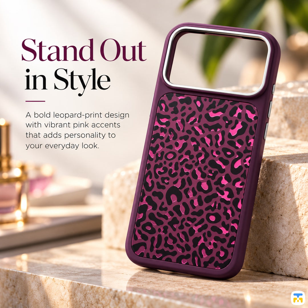 Stand Out
in Style - MORDAS Midnight Cheetah MagSafe Case