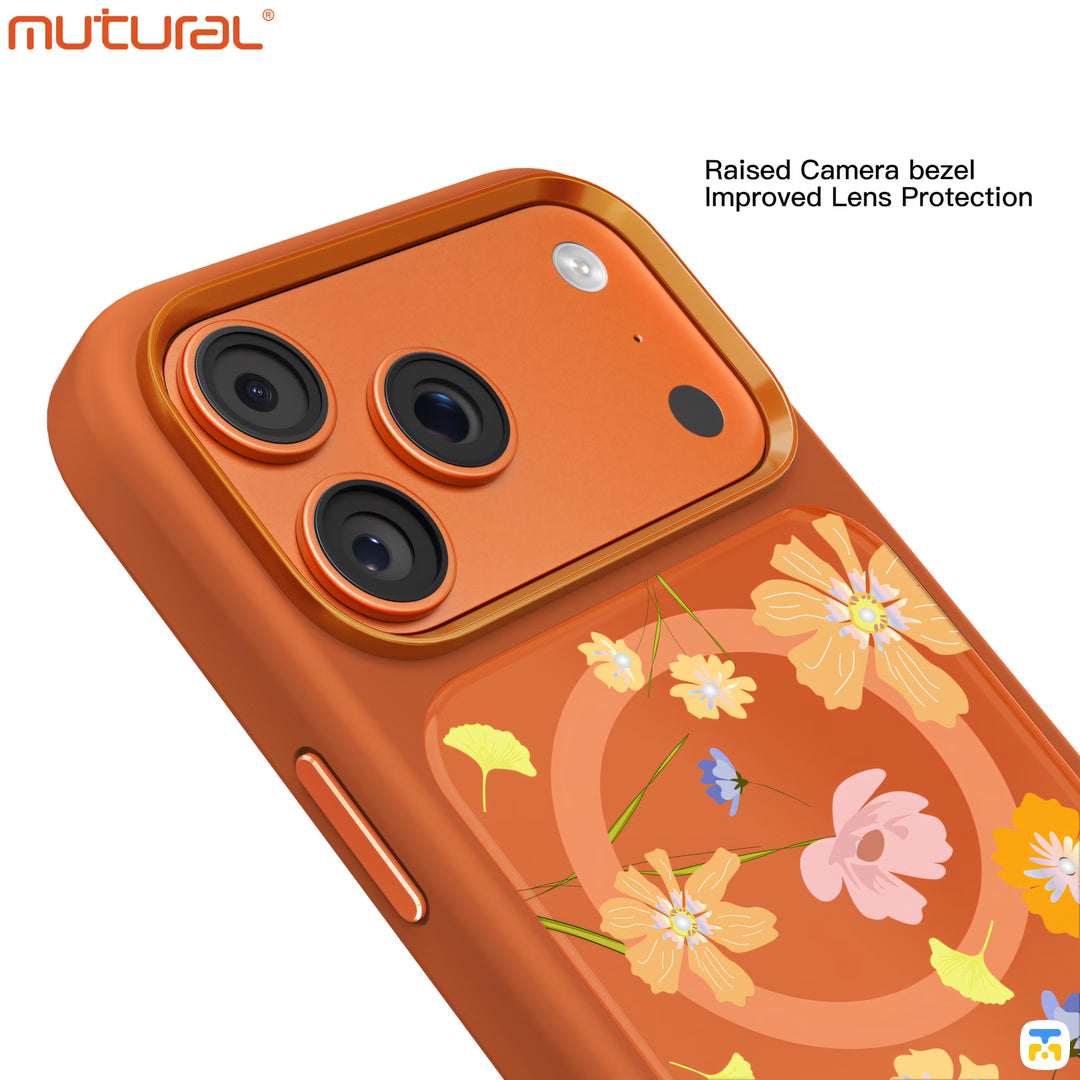 Raised Camera bezel Improved Lens Protection - MUTURAL Flora Story Series Case For iPhone 17 Series - MagSafe