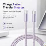 Charge Faster Transfer Smarter - MUTURAL Metallic 65W USB-C Charging Data Cable - 1 Meter