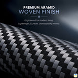 PREMIUM ARAMID
WOVEN FINISH - NILLKIN FiberMate Kevlar® Magnetic Wallet & Phone Stand
