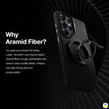 Why
Aramid Fiber? - NILLKIN FiberSnap Triple Ring Kevlar® Magnetic Phone Grip & Stand