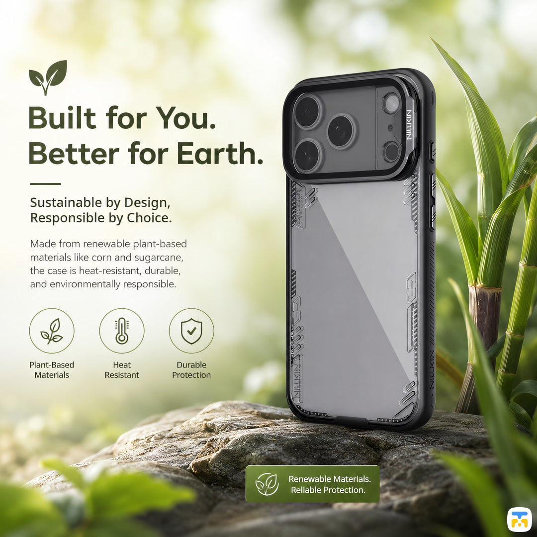 Built for You.
Better for Earth. - NILLKIN for iPhone 17 Series Iceblade CamProp Case with Transparent Camera Cover