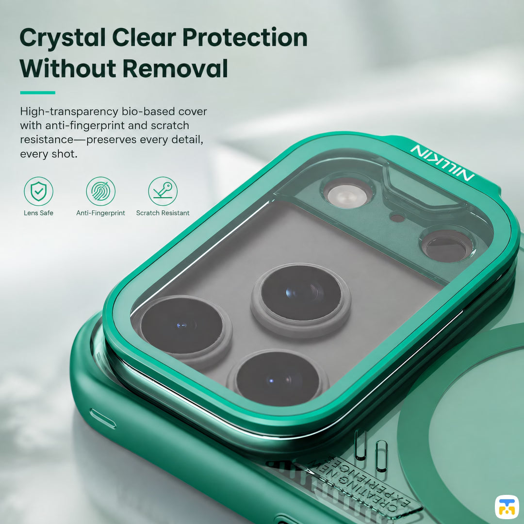 Crystal Clear Protection
Without Removal - NILLKIN for iPhone 17 Series Iceblade Magnetic Case with Camera Cover