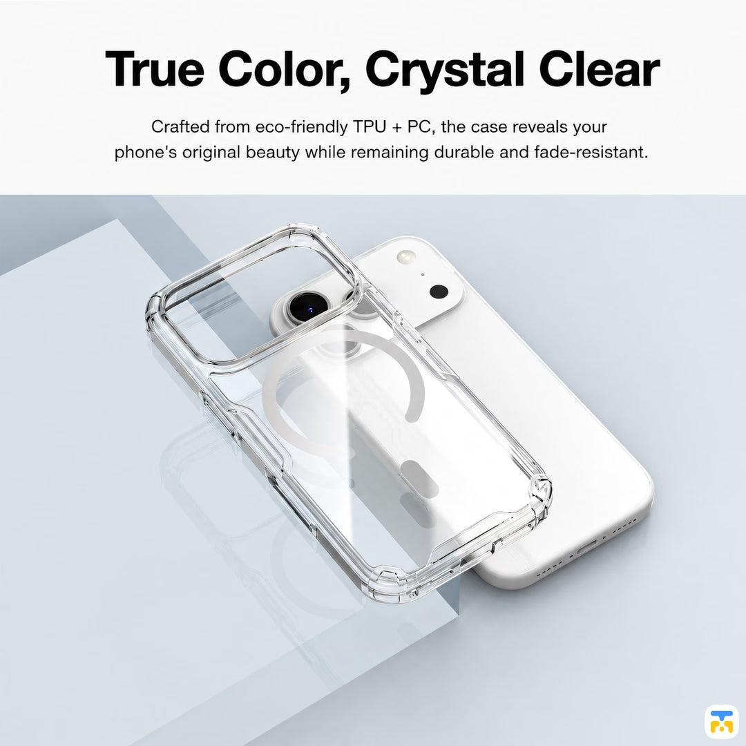 True Color, Crystal Clear - NILLKIN for iPhone 17 Series Natural TPU Pro Magnetic Case