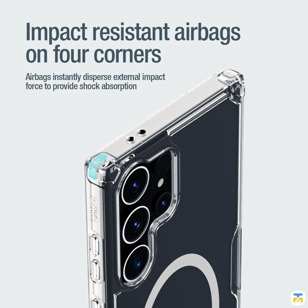 Impact resistant airbags
on four corners - NILLKIN for Samsung Galaxy S24 Series Natural TPU Pro Magnetic Case