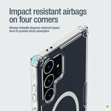 Impact resistant airbags
on four corners - NILLKIN for Samsung Galaxy S24 Series Natural TPU Pro Magnetic Case