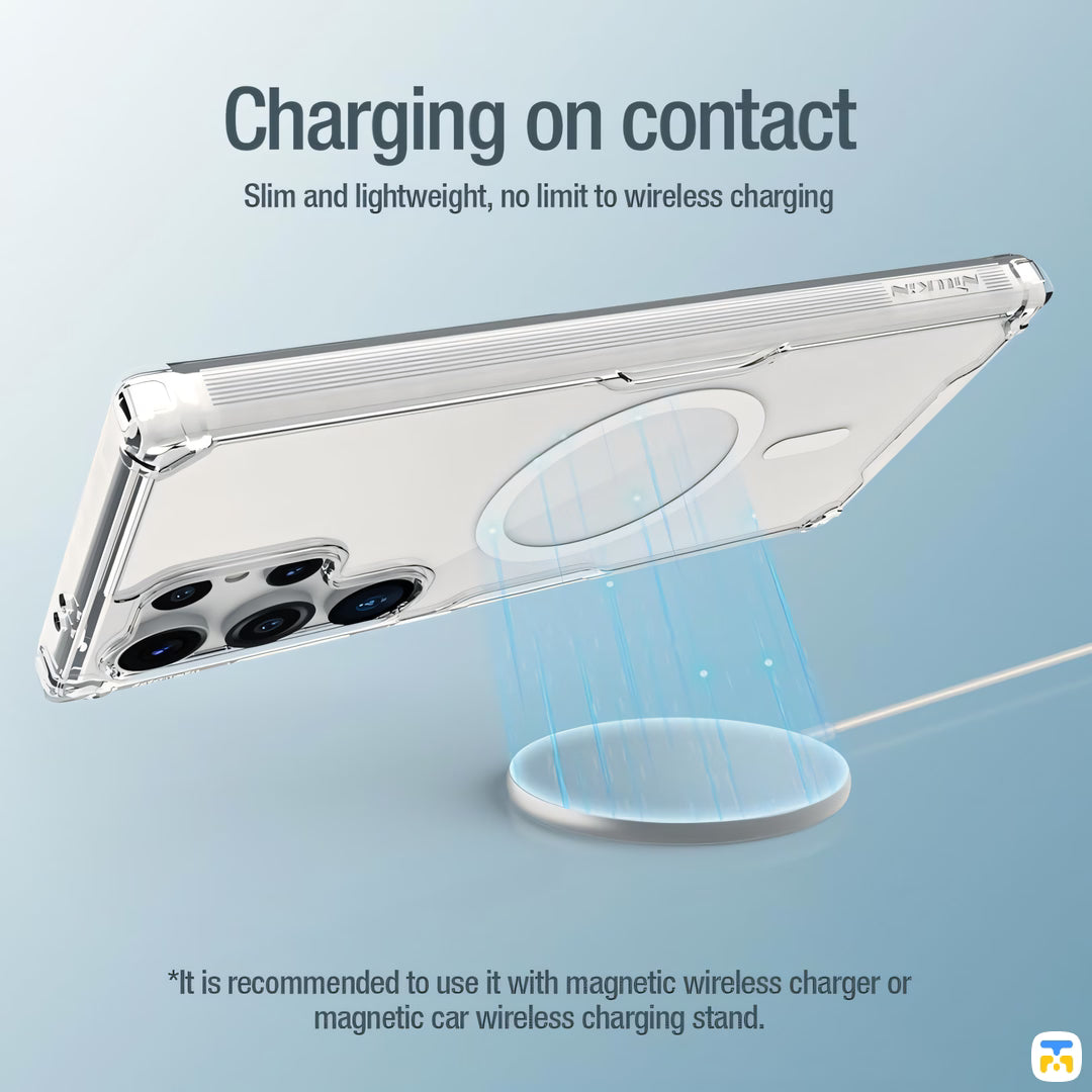 Charging on contact - NILLKIN for Samsung Galaxy S24 Series Natural TPU Pro Magnetic Case