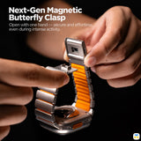 Next-Gen Magnetic
Butterflv Clasp - NOVAMAG Titanium Quick-Release Magnetic Strap for Apple Watch