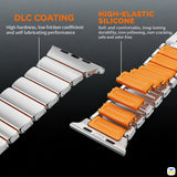 Advanced DLC Coating & High-Elastic Silicone Construction - NOVAMAG Titanium Quick-Release Magnetic Strap for Apple Watch