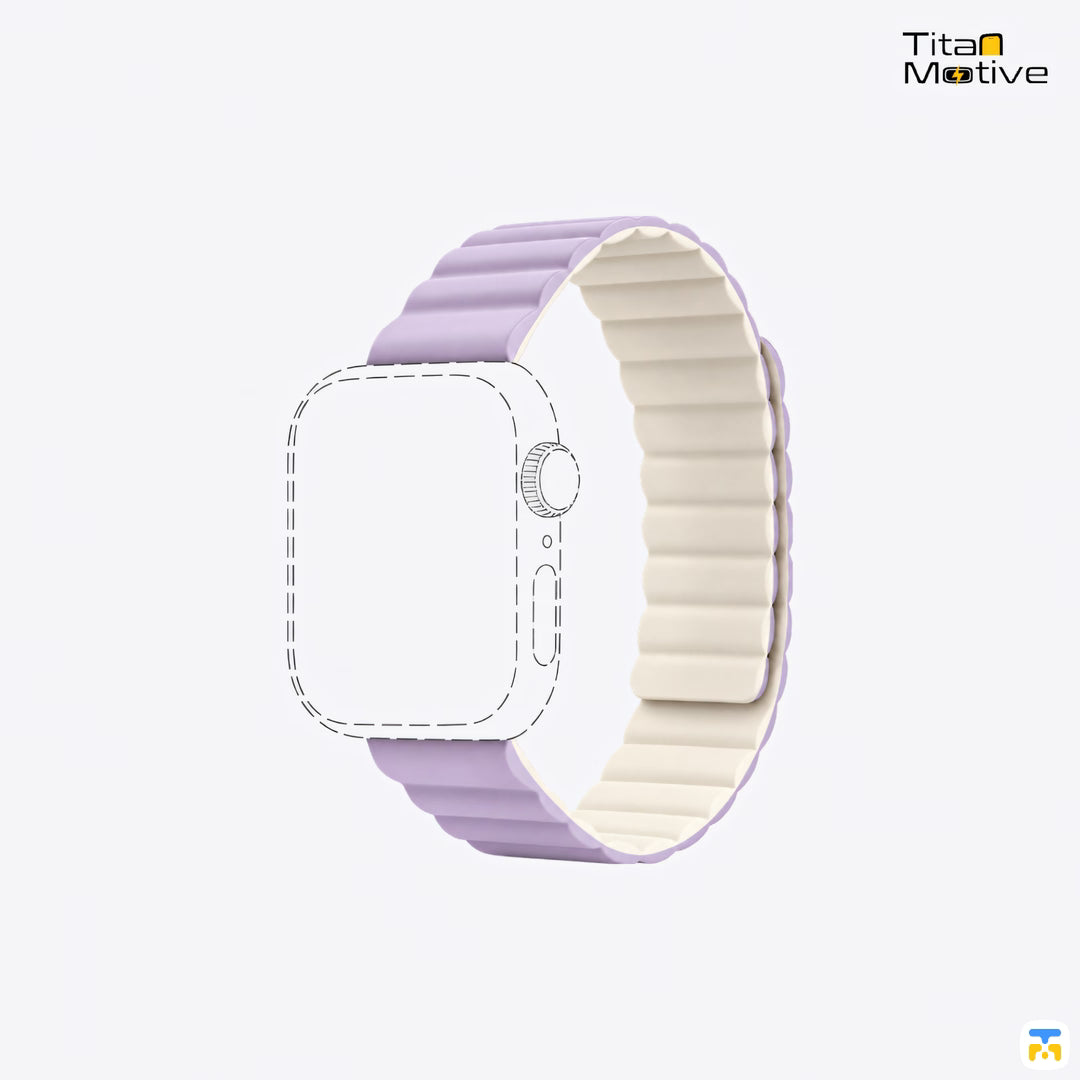 NOVAMAG Wavy Slim Reversible Magnetic Silicone Strap for Apple Watch