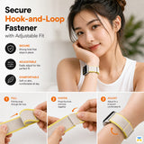Secure Hook-and-Loop Fastener - Nylon Braided Loop Apple Watch Strap for 38-49mm