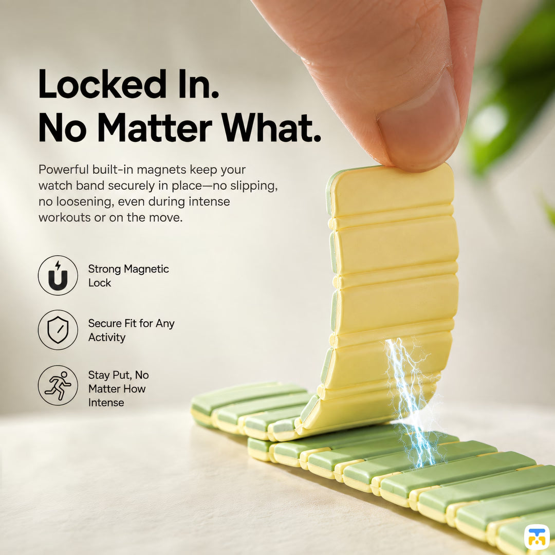 Locked In.
No Matter What - Omega Dual-Color Magnetic Silicone Apple Watch Strap for 38-49mm