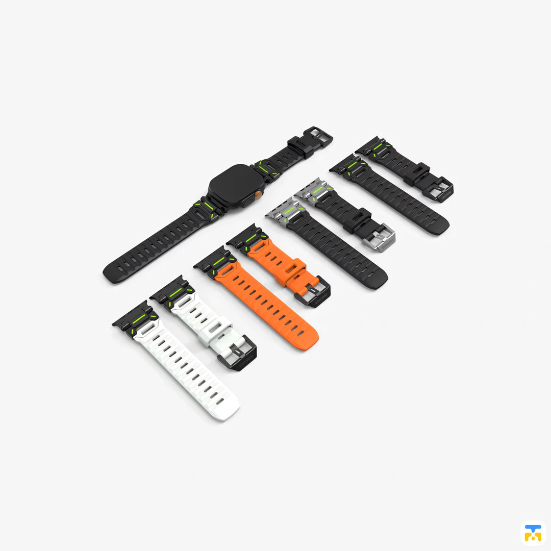PEAKZOOC Apple Watch FKM Strap - Glow In The Dark