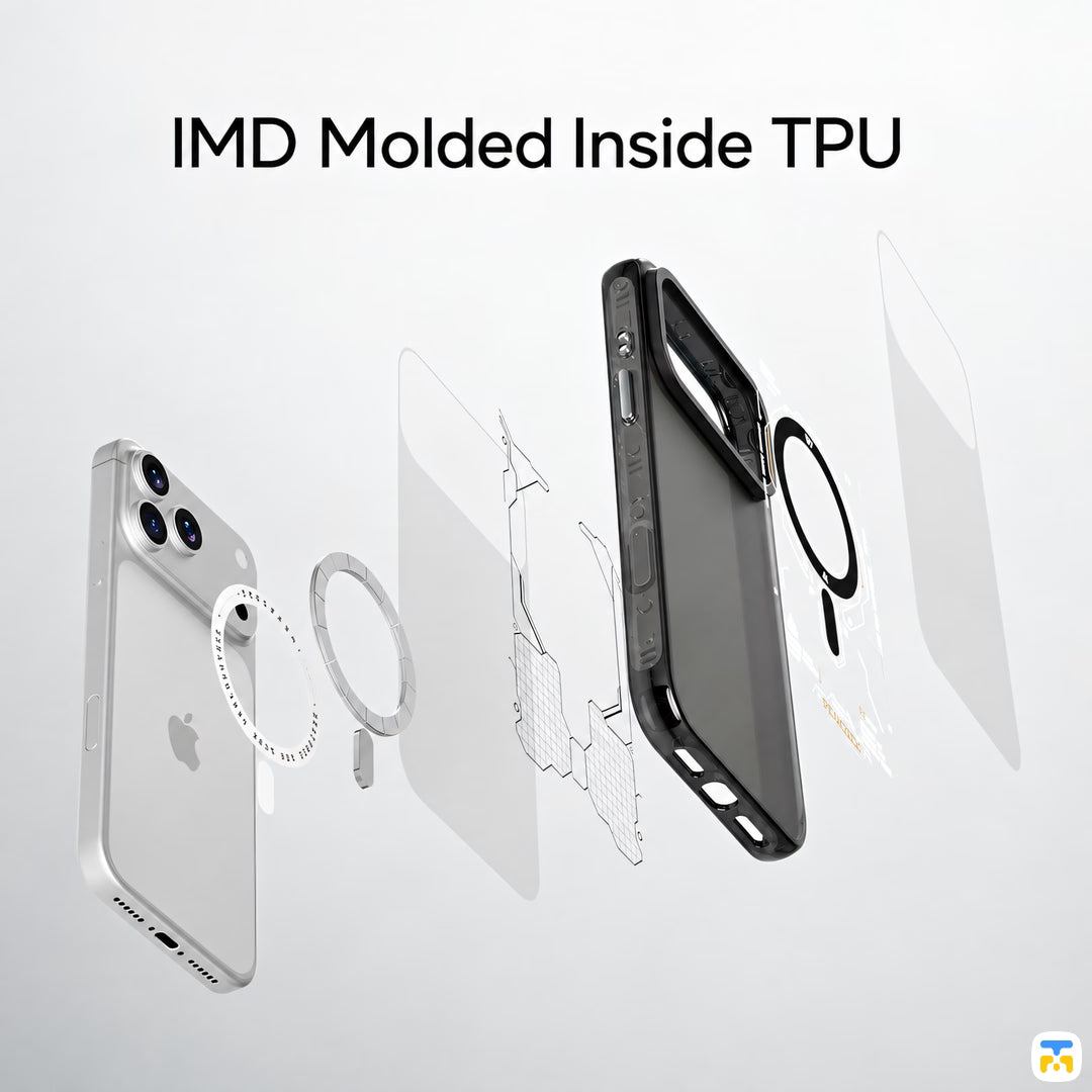 IMD Molded Inside TPU - PEAKZOOC DarkGrid MagSafe Case