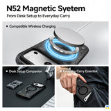 N52 Magnetic Syetem - PEAKZOOC DarkGrid MagSafe Case