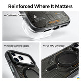 Reinforced Where It Matters - PEAKZOOC DarkGrid MagSafe Case