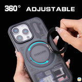 PEAKZOOC for iPhone 16 Series Cyber Butler Case with Card Storage
