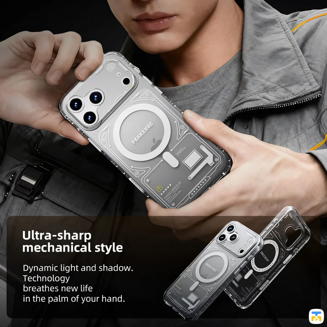 Ultra-sharp
mechanical style - PEAKZOOC for iPhone 16 Series Neuron Series MagSafe Case