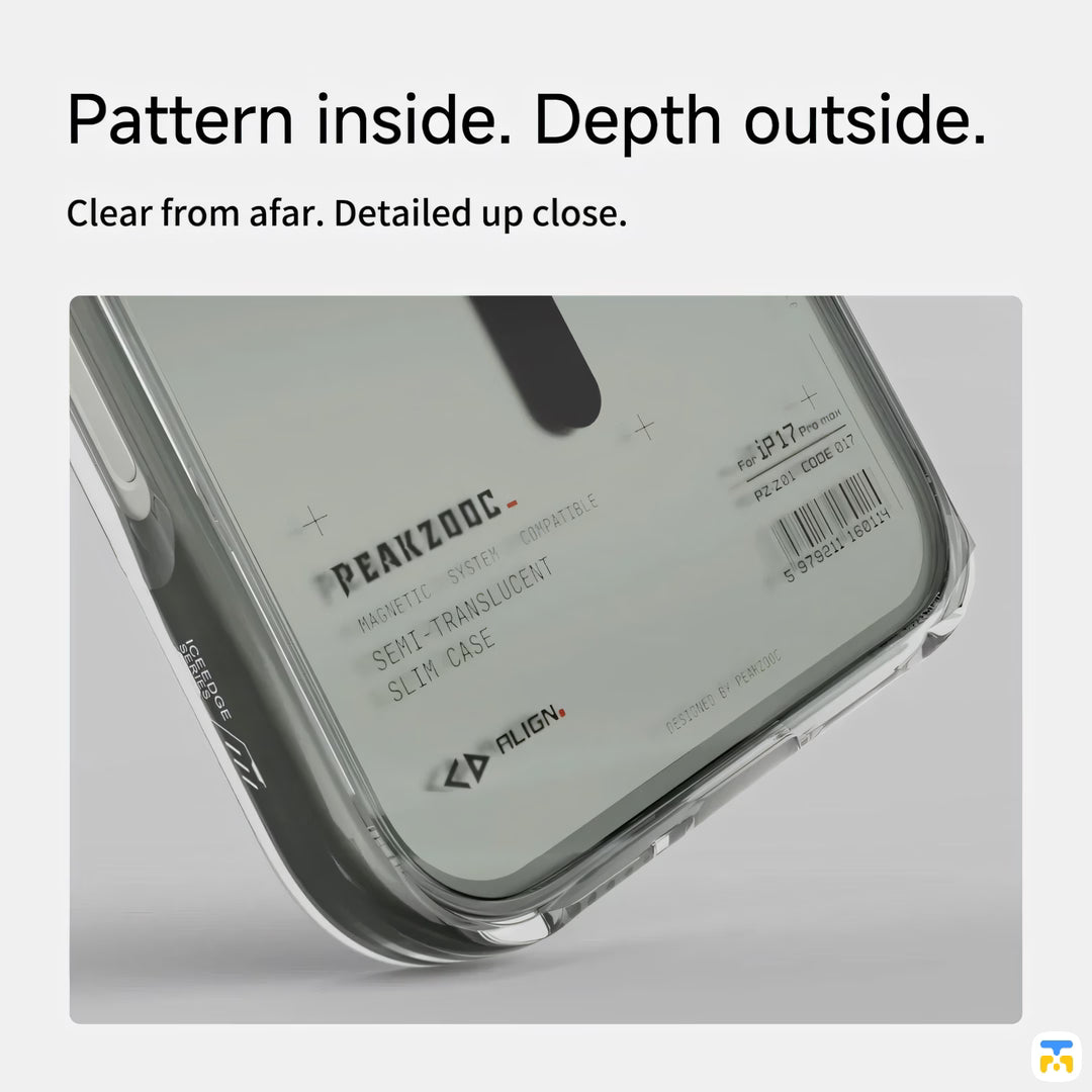 Pattern inside. Depth outside. - PEAKZOOC for iPhone 17 Series Icebound Magnetic Case