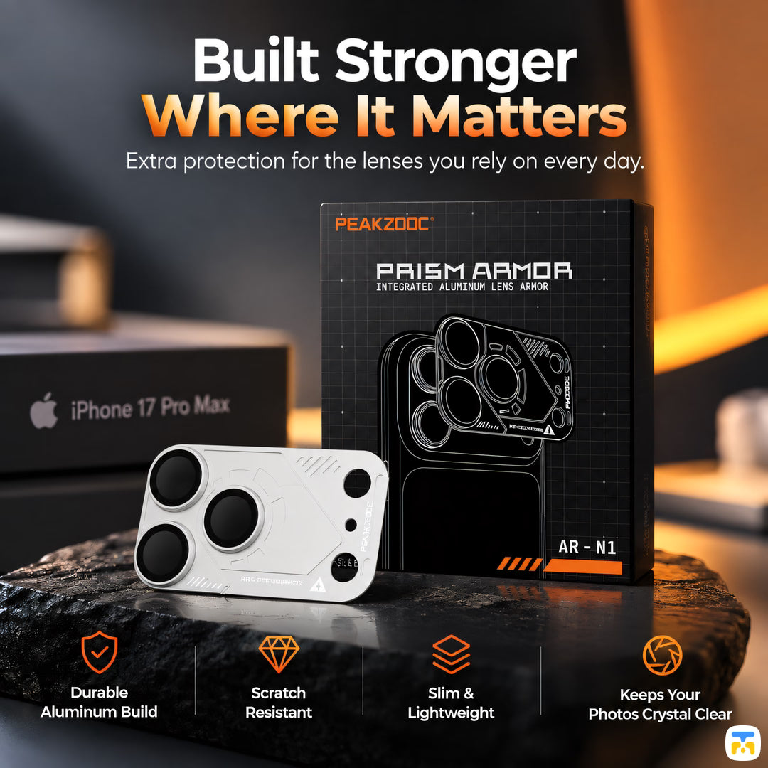 Built Stronger Where It Matters - PEAKZOOC Prism Armor Camera Lens Protector
