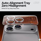 Auto-Alignment Tray Zero Misalignment - PEAKZOOC PRISM Lens Armor Film for iPhone 15/16/17 Pro & Pro