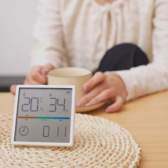 GREENER HD Color Screen Thermometer and Hygrometer with Clock