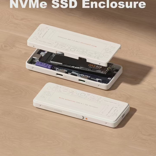 HAGiBiS 10Gbps Write-protected M.2 NVMe SSD Enclosure