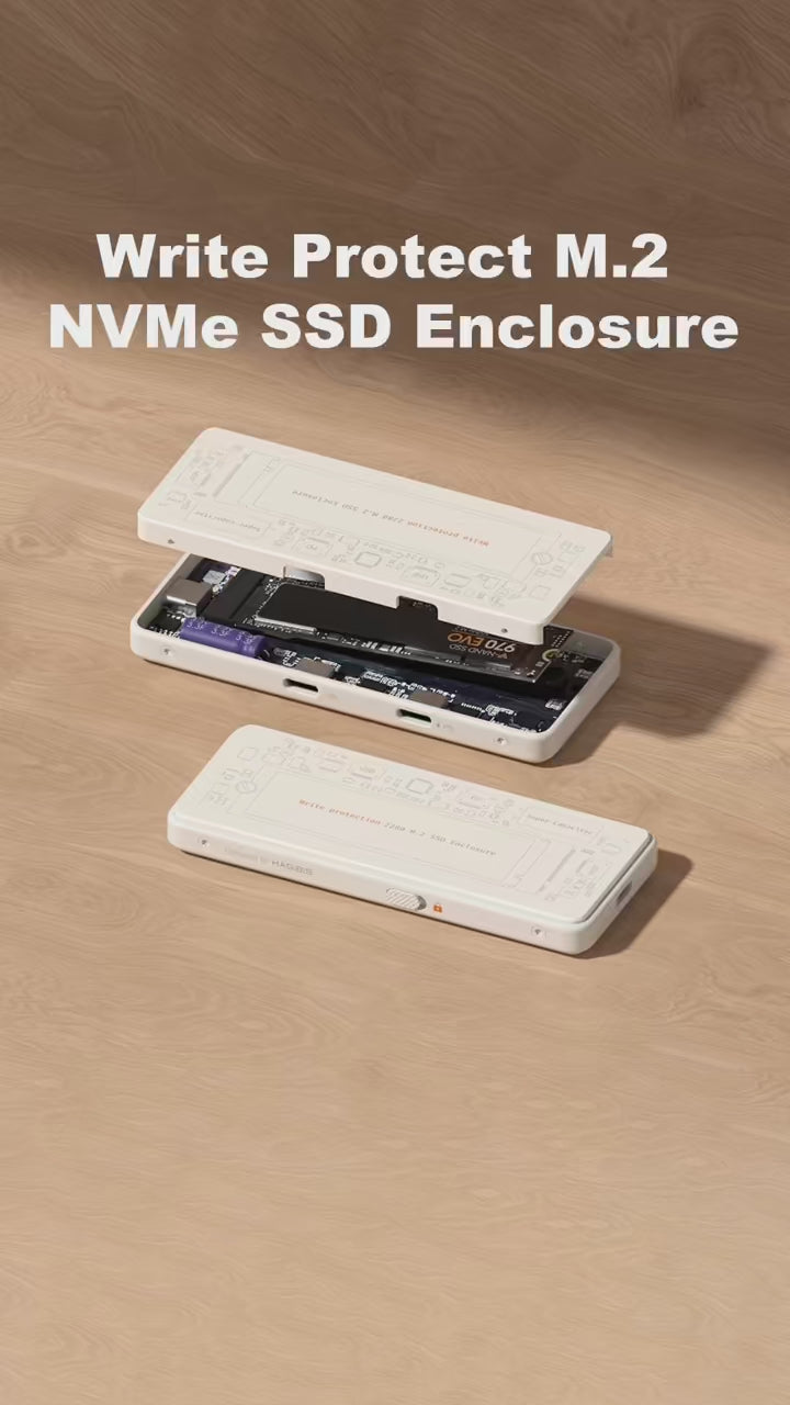 HAGiBiS 10Gbps Write-protected M.2 NVMe SSD Enclosure
