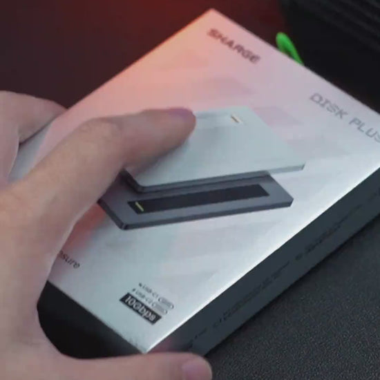 SHARGE Disk Plus NVMe Enclosure - Thin, 10Gbps, Built-in USB-C Cable
