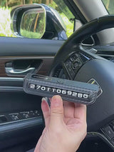 Carbon Fiber Textured Temporary Parking Phone Number Holder