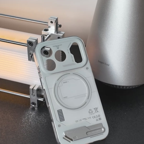 WAKCAS for iPhone 17 Series Energy Module MagSafe Case with Metal Stand
