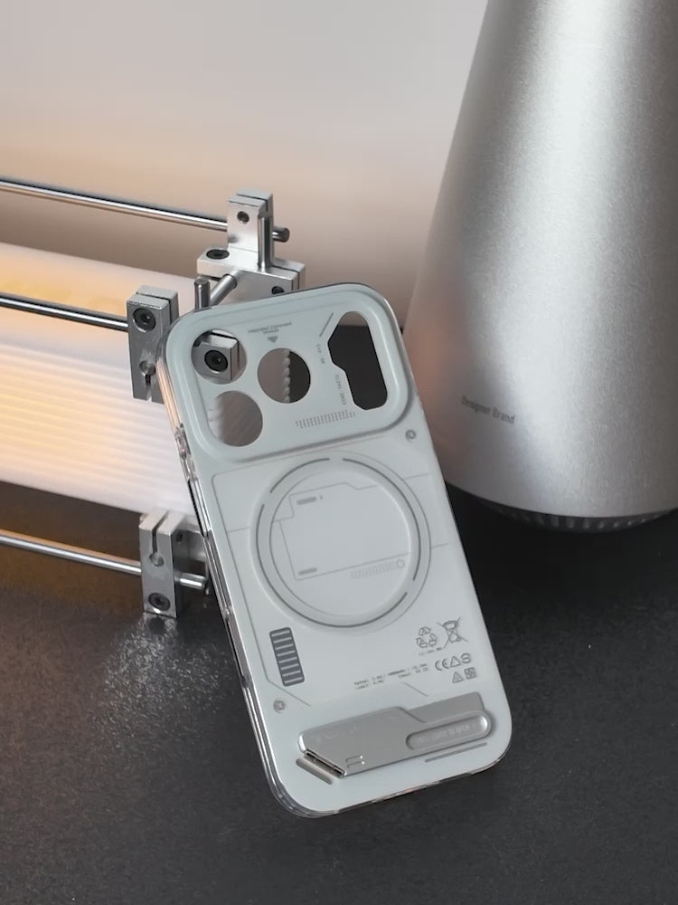 WAKCAS for iPhone 17 Series Energy Module MagSafe Case with Metal Stand