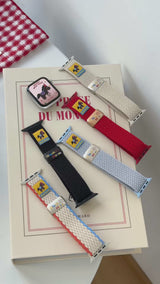 Black Horse Braided Nylon Magnetic Apple Watch Strap for 38-49mm