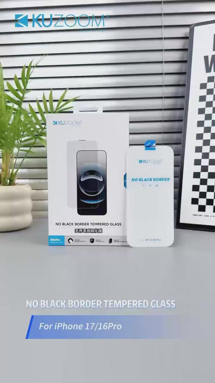KUZOOM for iPhone 16 & 17 Series Borderless Screen Protector