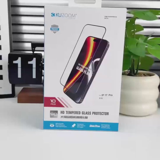 KUZOOM for iPhone 16 & 17 Series HD Tempered Glass Protector